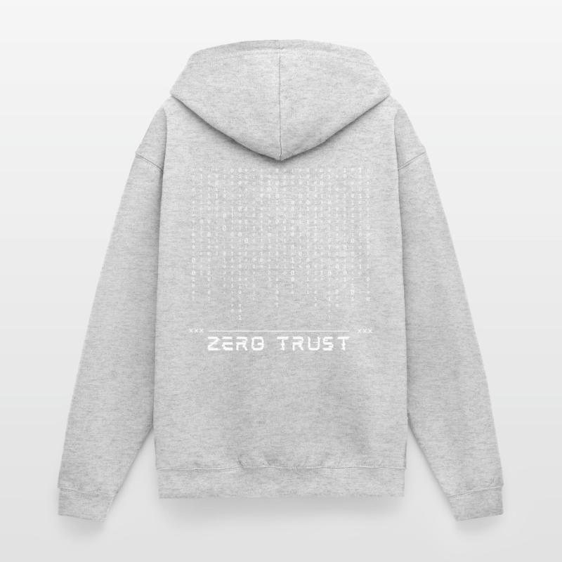 Zero Trust Binary Code Unisex Hooded Jacket