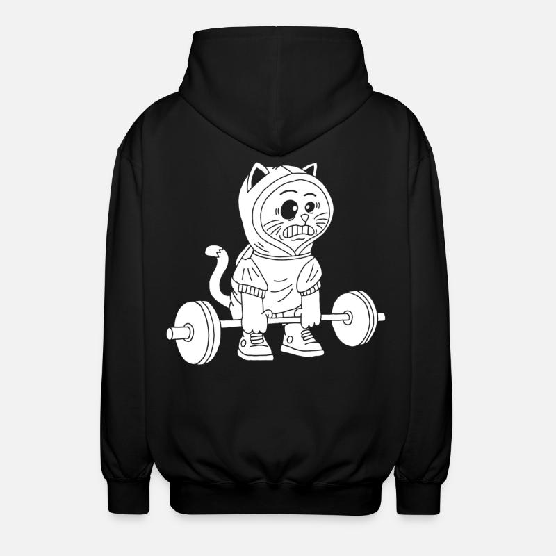 La puissance du chaton blanc - Veste à capuche unisexe - noir