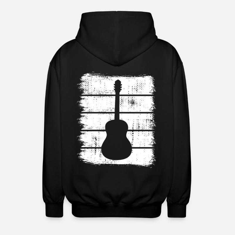 Dessin de guitare - Veste à capuche unisexe - noir
