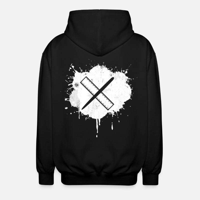 Stift Lineal - Unisex Kapuzenjacke - Schwarz