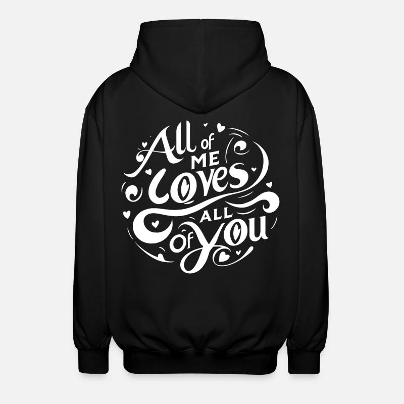 tout moi t’aime tous Amour - Veste à capuche unisexe - noir