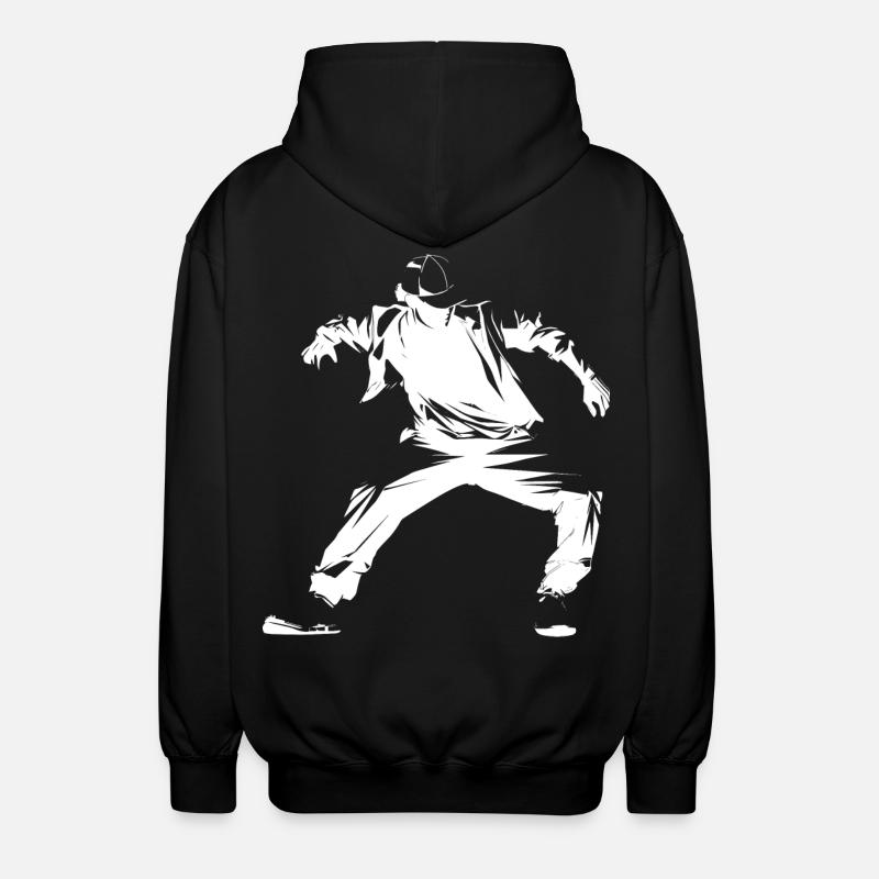 Graphismes Breakdancer - Veste à capuche unisexe - noir