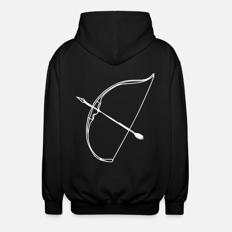 Pfeil und Bogen - Unisex Kapuzenjacke - Schwarz
