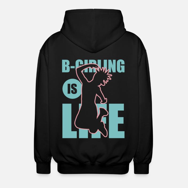 Breakdance Mädchen - Unisex Kapuzenjacke - Schwarz