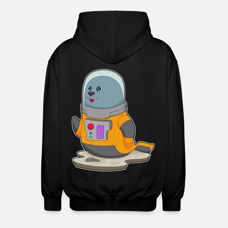 Seal Astronaut Space - Veste à capuche unisexe - noir