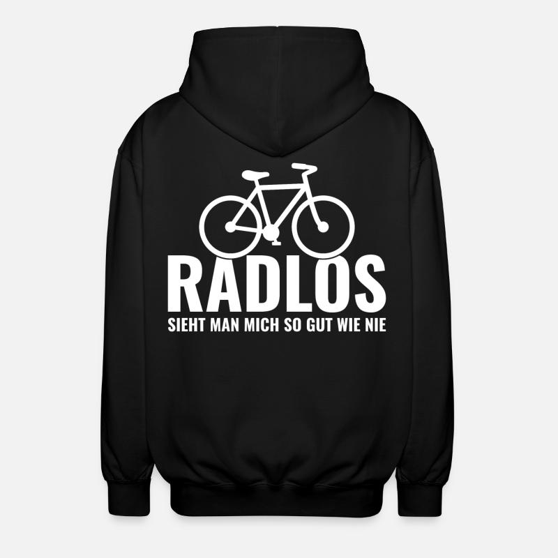Fahrrad - Unisex Kapuzenjacke - Schwarz