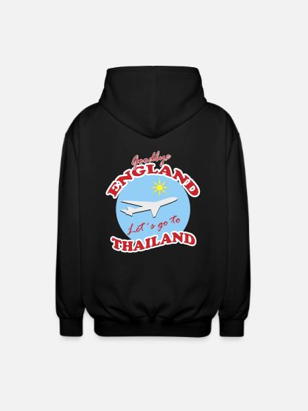Thaïlande Voyage Adieu Conception d’Avion - Veste à capuche unisexe - noir