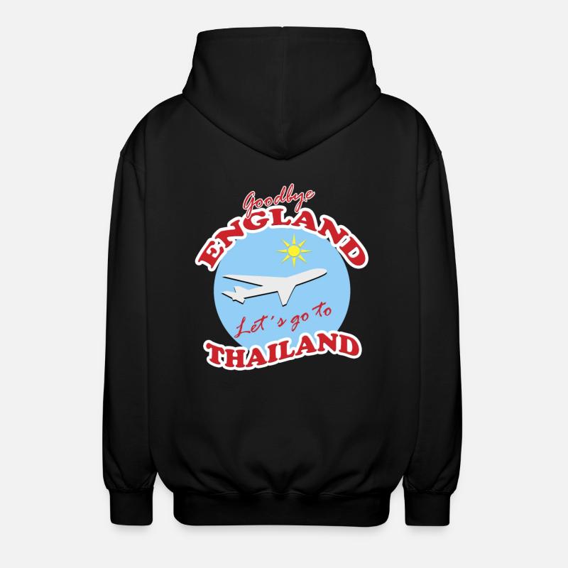 Thaïlande Voyage Adieu Conception d’Avion - Veste à capuche unisexe - noir