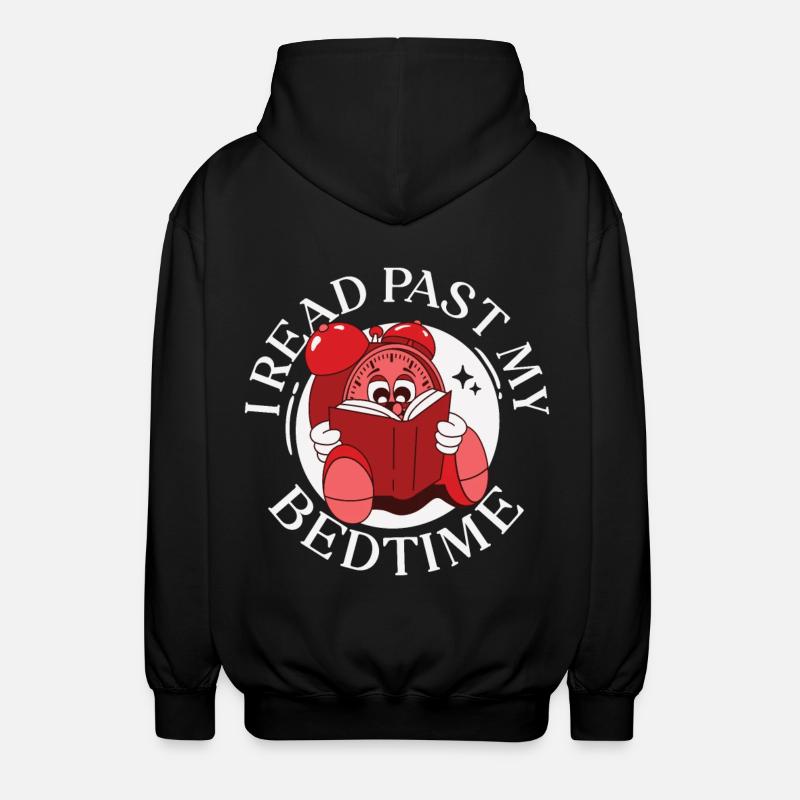 I read past my bedtime - Unisex Kapuzenjacke - Schwarz