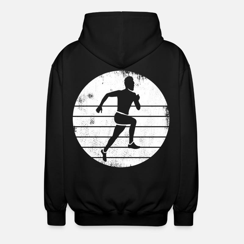 Läufer - Unisex Kapuzenjacke - Schwarz