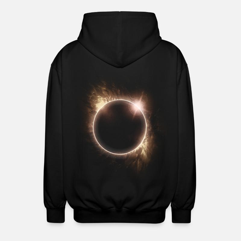 SOLAR ECLIPSE ASTRONOMY LOVERS - Unisex Hooded Jacket - black