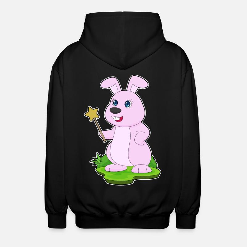 Baguette de sorcier lapin - Veste à capuche unisexe - noir