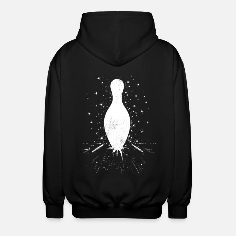 Dessin de quilles de bowling - Veste à capuche unisexe - noir