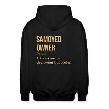 Samojeden - Unisex Kapuzenjacke - Schwarz - Hinten - AI Model Male 185 light (185cm)