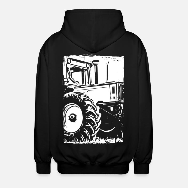 Traktor MB-trac Abdruck - Unisex Kapuzenjacke - Schwarz