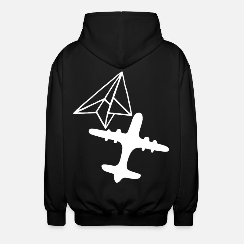 Traum von Größe (Weiß) - Unisex Kapuzenjacke - Schwarz