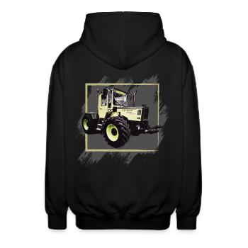 MB Traktor 1000 - Unisex Kapuzenjacke - Schwarz - Hinten - AI Model Male 185 light (185cm)