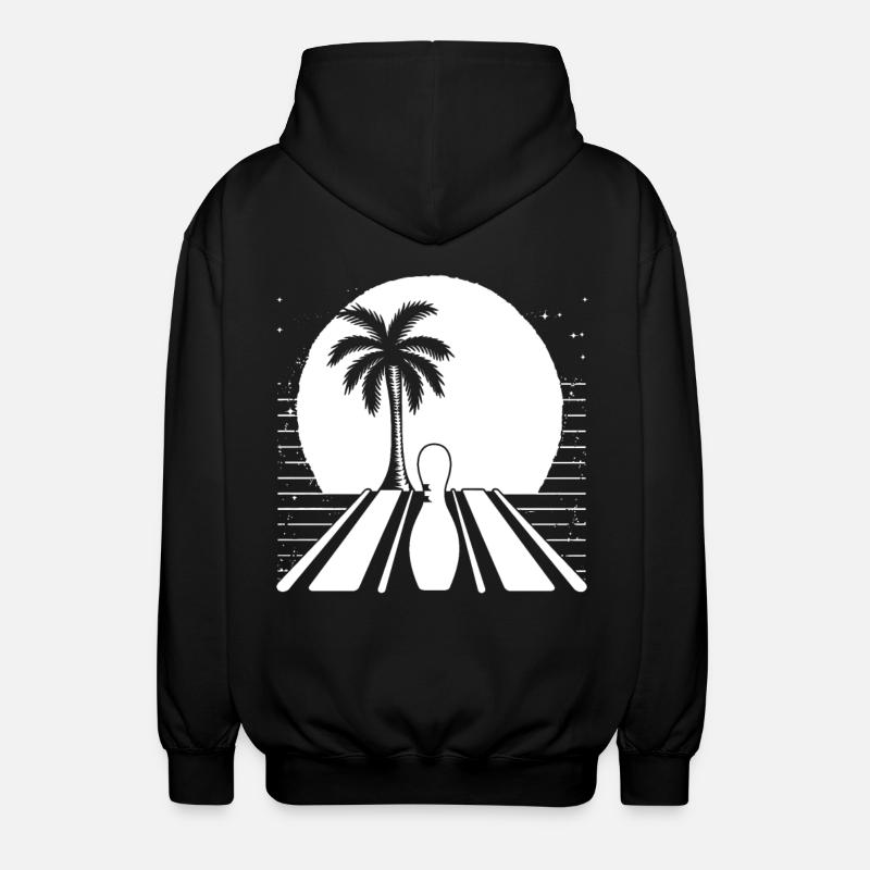 Graphismes de bowling - Veste à capuche unisexe - noir