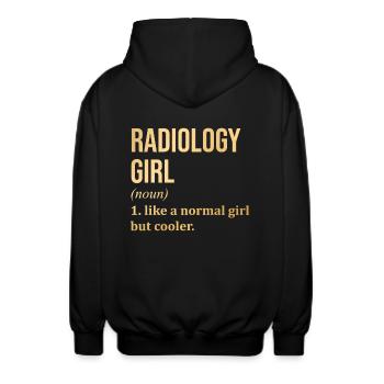 Radiologie Radiologie Radiologie - Unisex Kapuzenjacke - Schwarz - Hinten - AI Model Male 185 light (185cm)