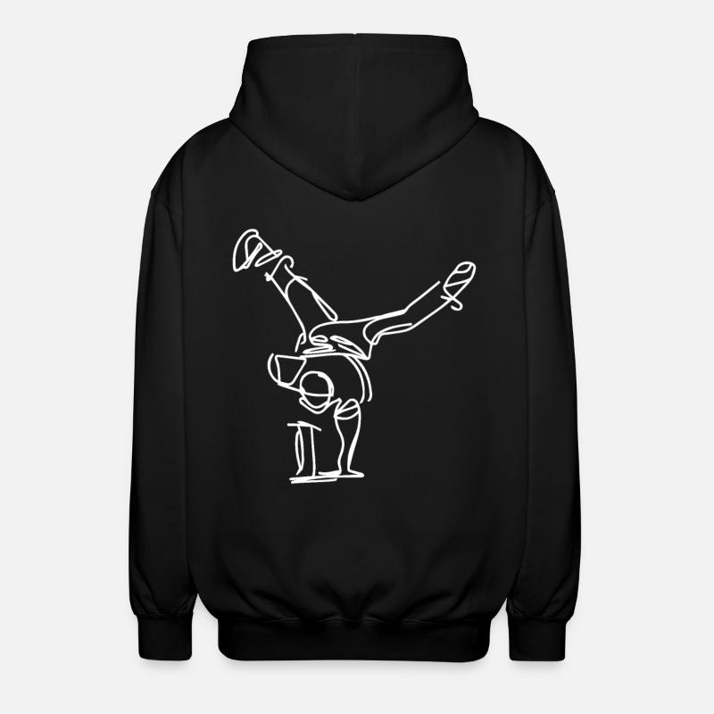 Dessin de Breakdancer - Veste à capuche unisexe - noir