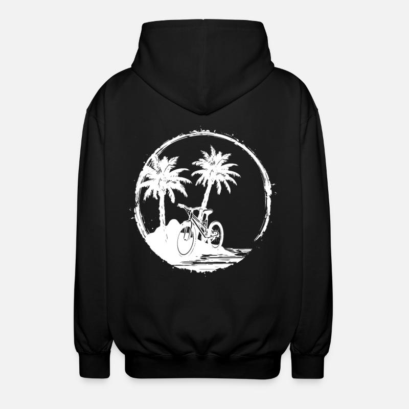 Cyclist Graphic - Unisex Hooded Jacket - black
