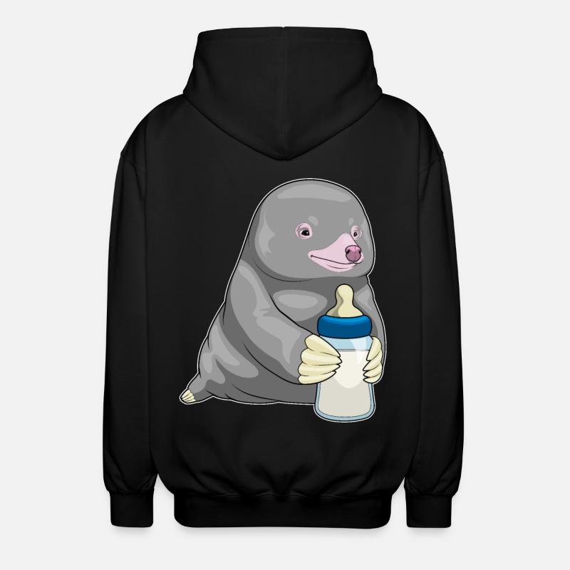 Mole Lait de biberon - Veste à capuche unisexe - noir