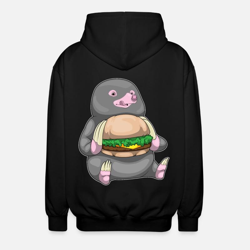 Mole Cheeseburger - Unisex Hooded Jacket - black