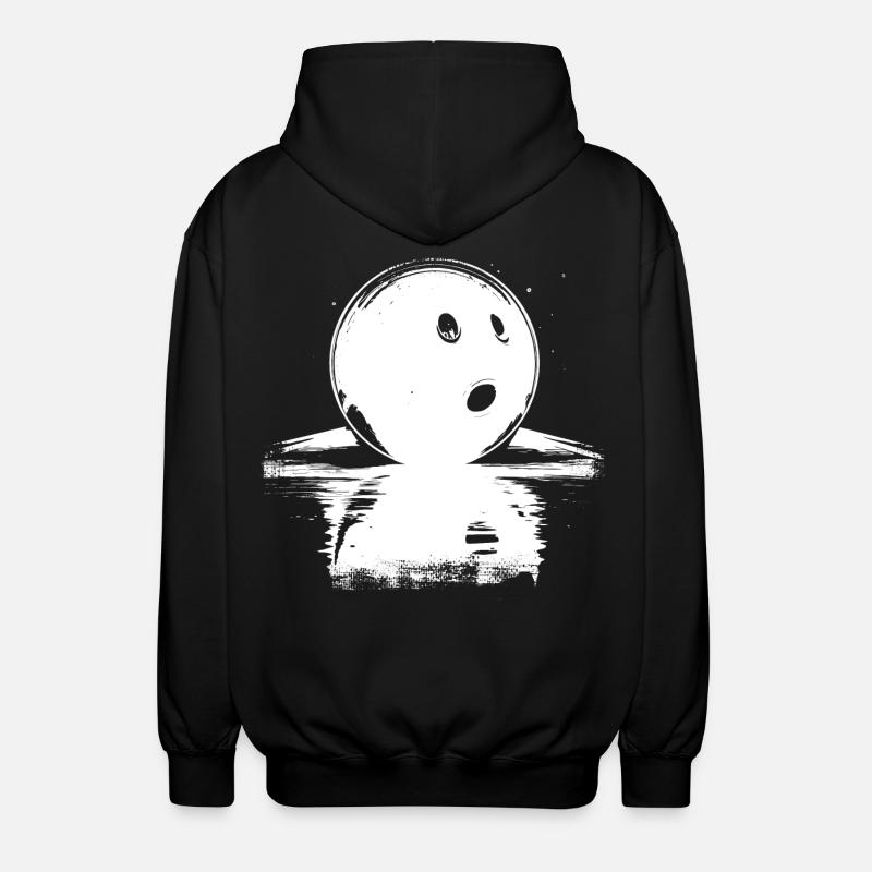 Croquis de boule de bowling - Veste à capuche unisexe - noir