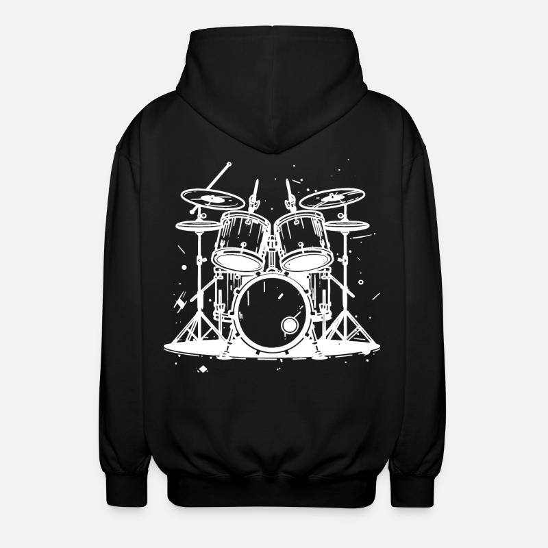 Graphismes de batterie - Veste à capuche unisexe - noir