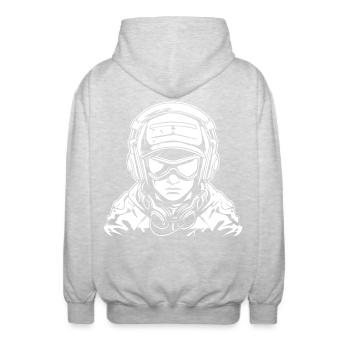 Dessin de joueur - Veste à capuche unisexe - gris clair chiné - Dos - AI Model Male 185 light (185cm)
