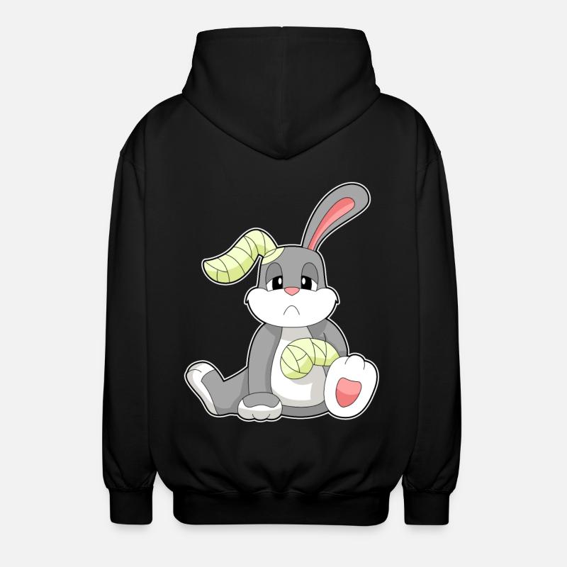 Bandage de lapin - Veste à capuche unisexe - noir