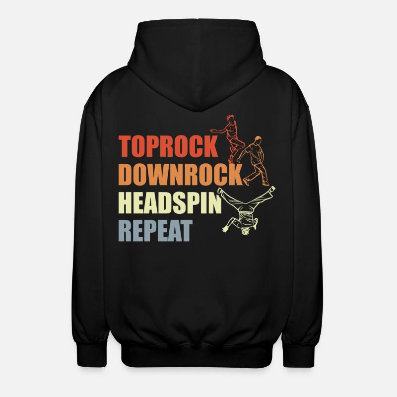 Breakdance Routine - Unisex Hooded Jacket - black