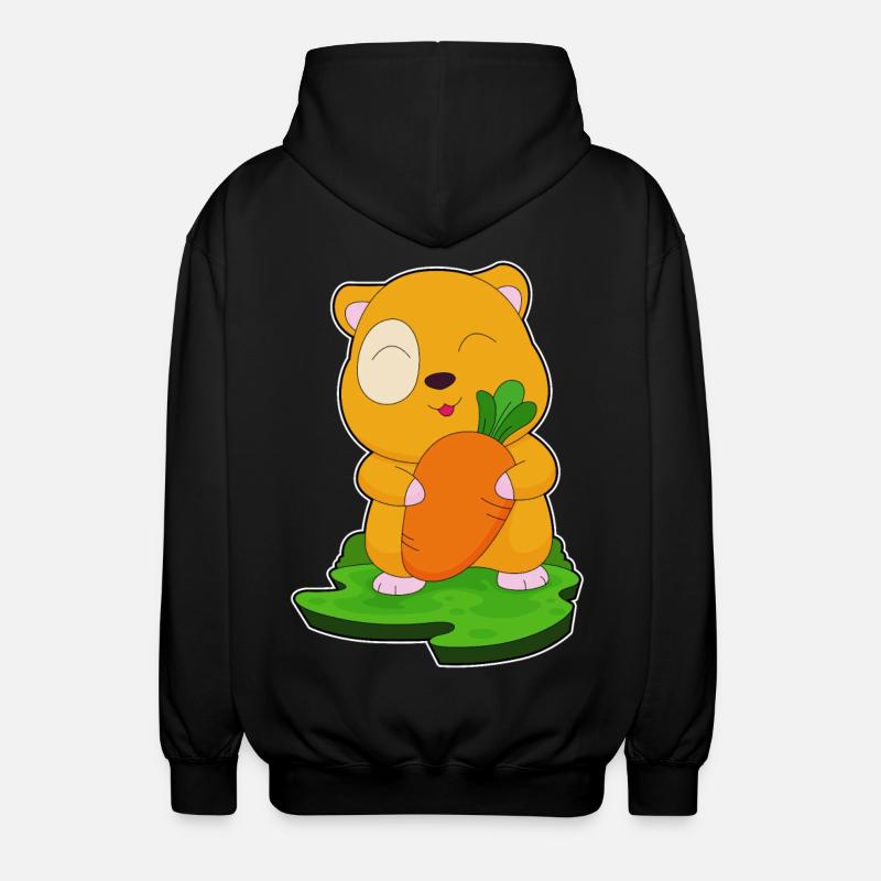Hamster Carotte - Veste à capuche unisexe - noir