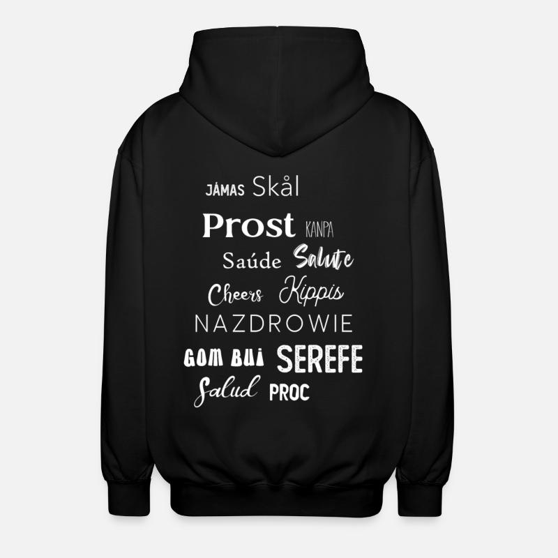 Cheers Prost Salute - Unisex Kapuzenjacke - Schwarz