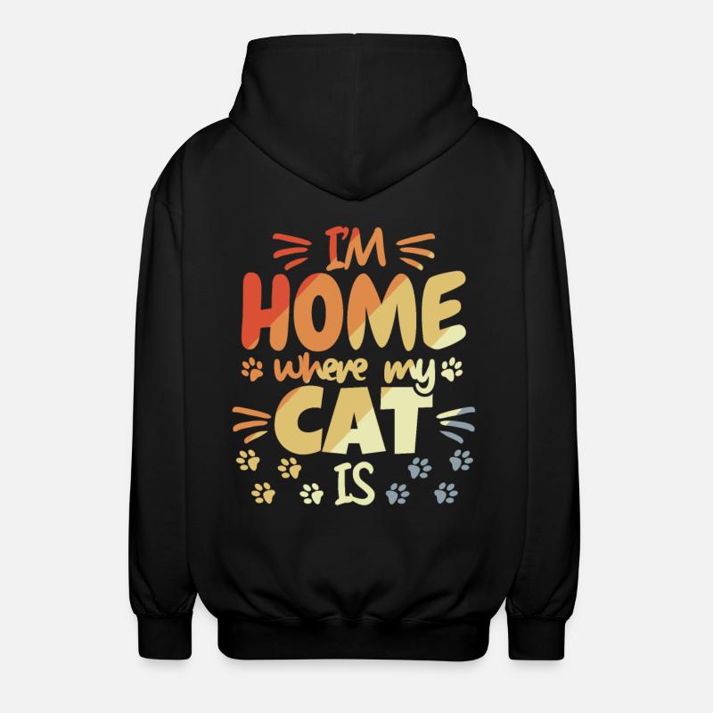 Dicton de chat mignon - Veste à capuche unisexe - noir