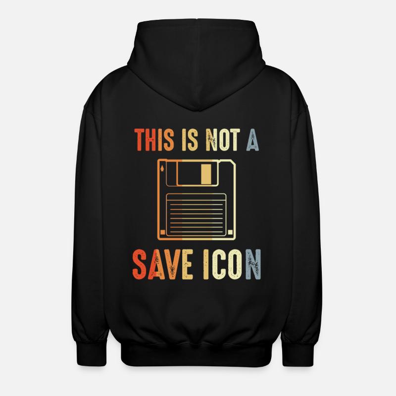 This is not a save icon - Unisex Hooded Jacket - black
