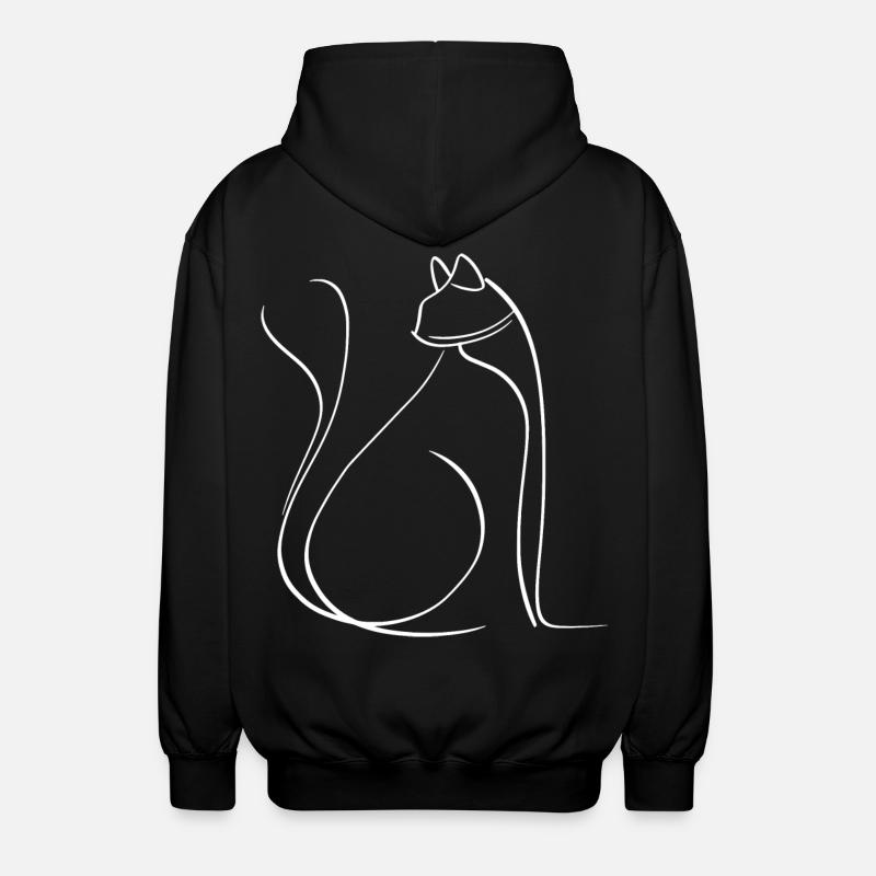 Katze - Unisex Kapuzenjacke - Schwarz