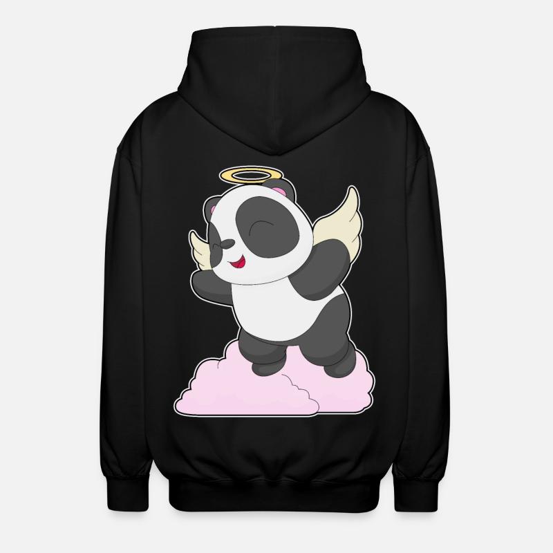 Panda Ange Ange Ailes - Veste à capuche unisexe - noir