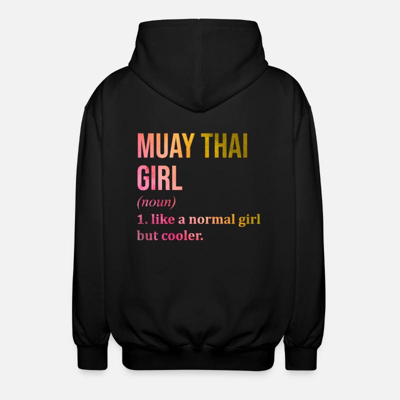 Muay Thai - Unisex Kapuzenjacke - Schwarz