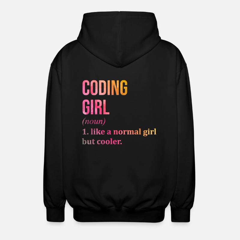 Coding - Unisex Hooded Jacket - black