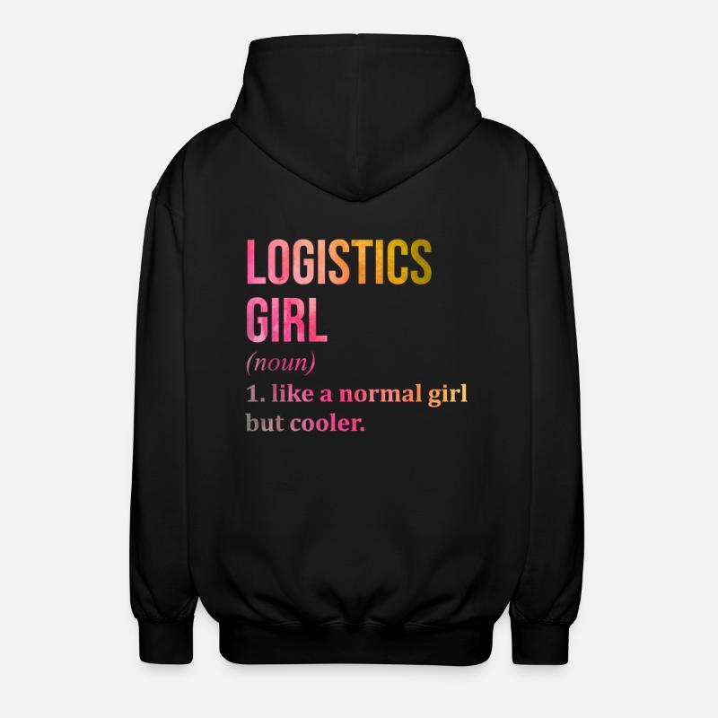 Logistics - Unisex Hooded Jacket - black