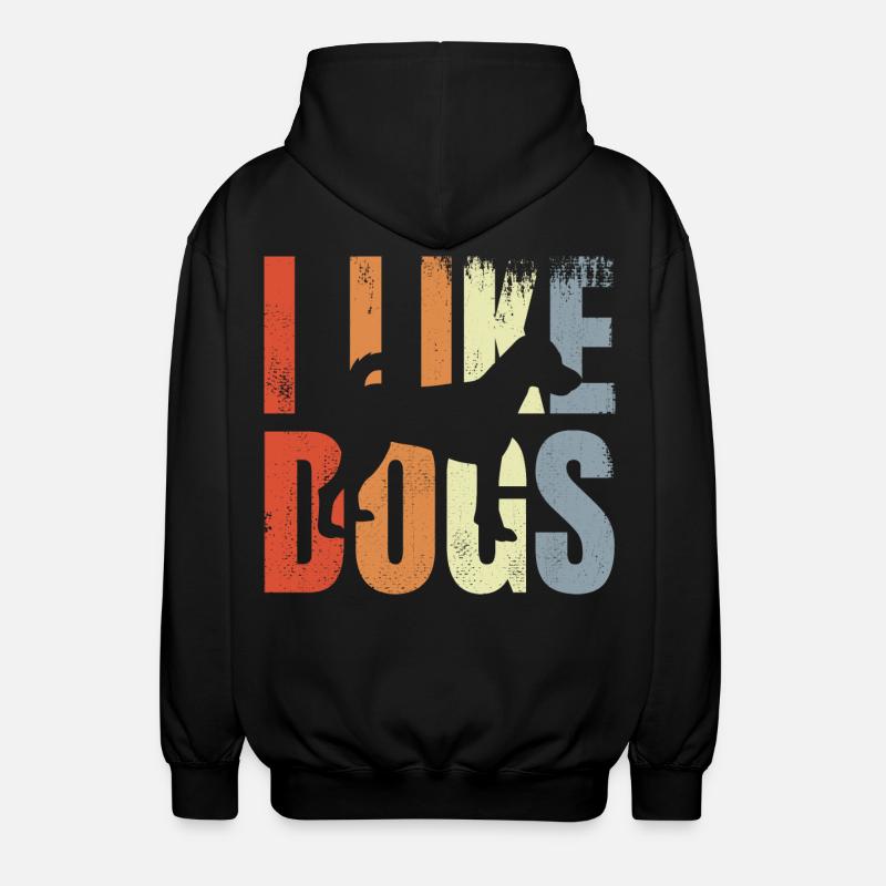 J’aime les chiens - Veste à capuche unisexe - noir