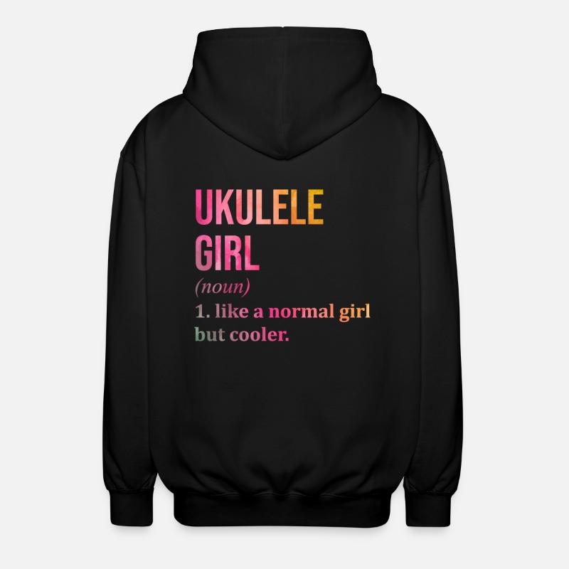 ukulélé - Veste à capuche unisexe - noir