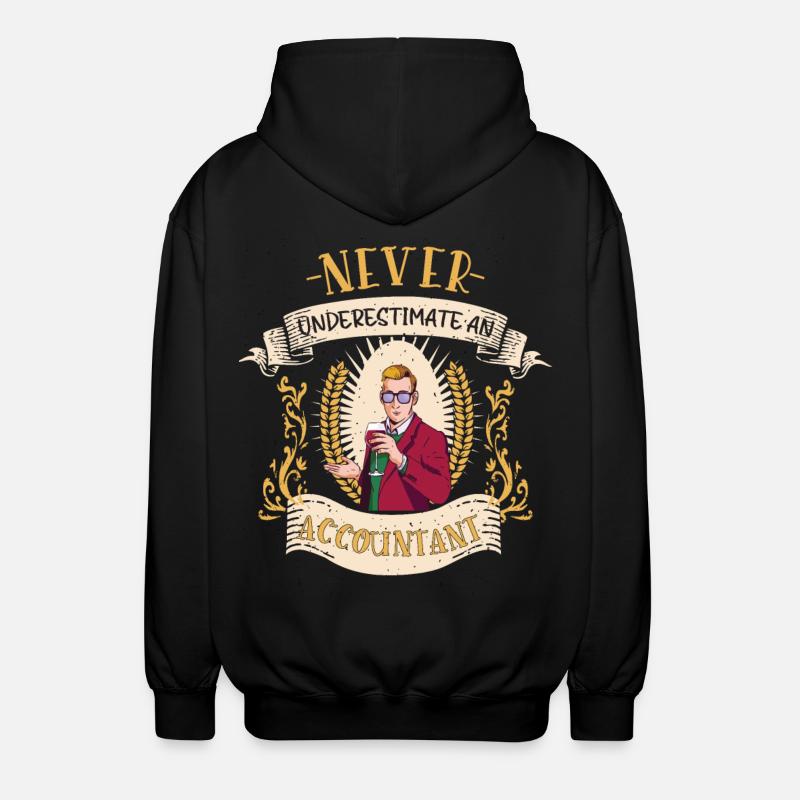 Cadeau drôle de comptabilité comptable - Veste à capuche unisexe - noir