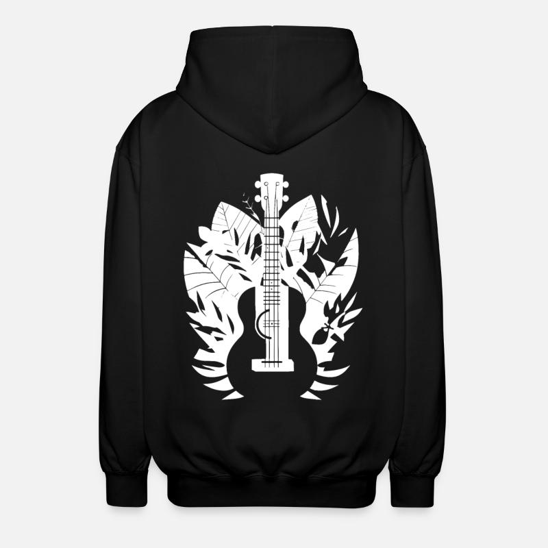 Ukulélé Cartoon Look - Veste à capuche unisexe - noir