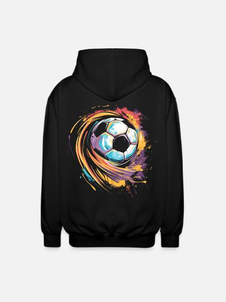 Fußball Streetart - Unisex Kapuzenjacke - Schwarz