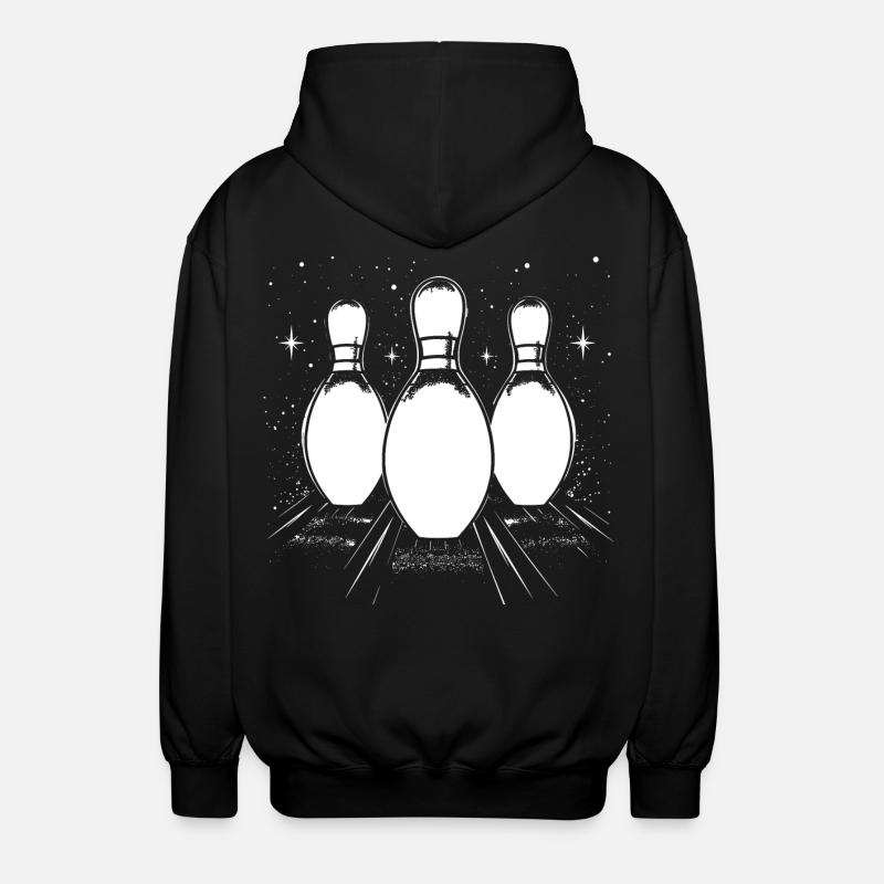 Dessin de bowling - Veste à capuche unisexe - noir