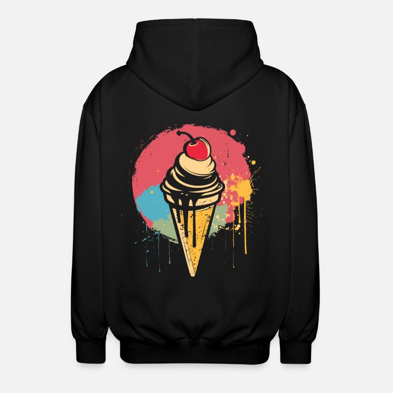 Eiswaffel Graffiti - Unisex Kapuzenjacke - Schwarz