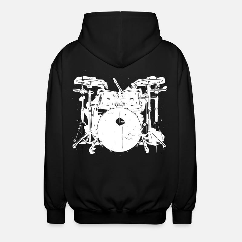 Schlagzeug - Unisex Kapuzenjacke - Schwarz