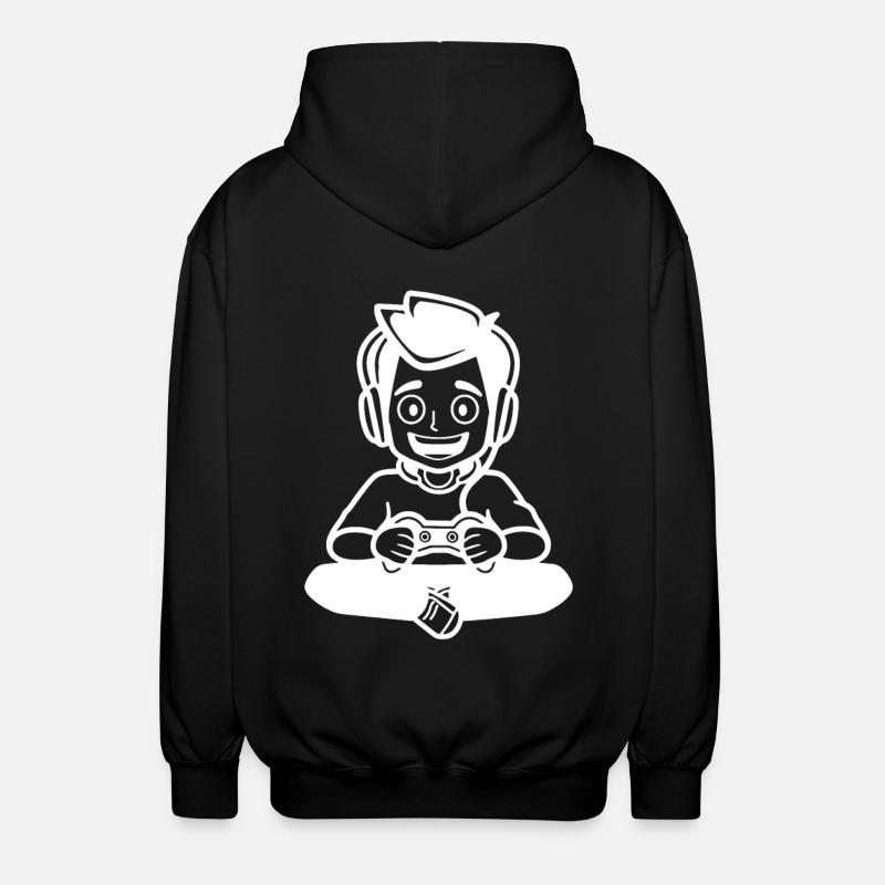 Gamer Junge - Unisex Kapuzenjacke - Schwarz